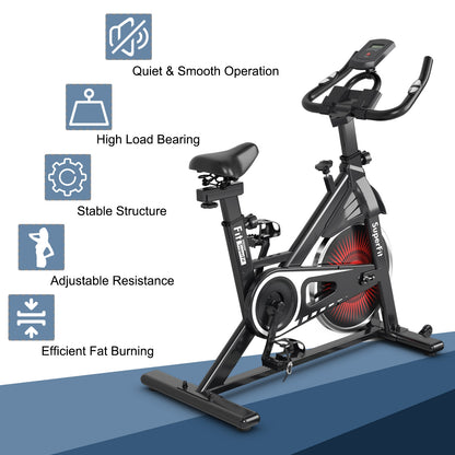Adjustable Indoor Silent Belt Drive Resistance Cycling Stationary Bike