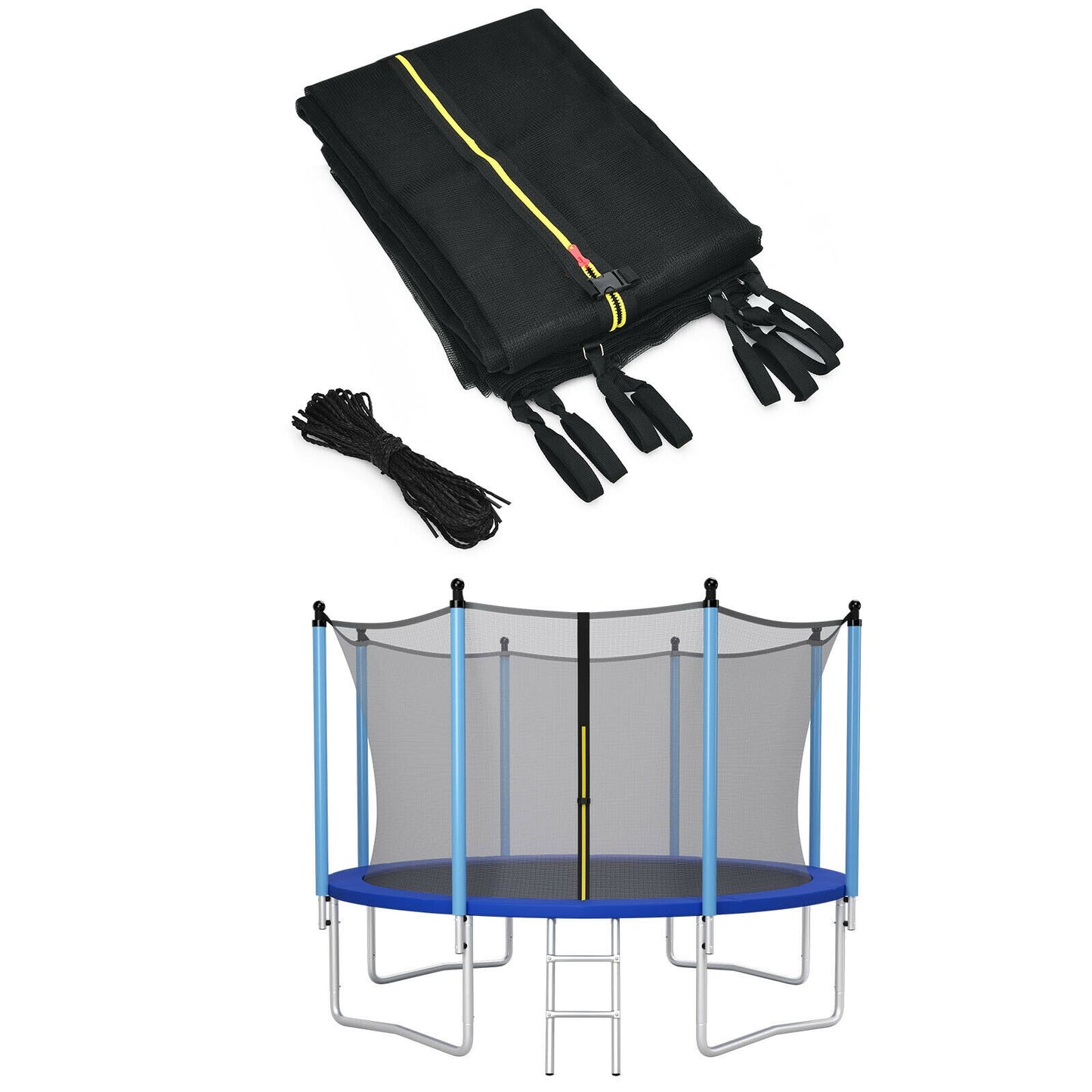 14Ft Replacement Weather-Resistant Trampoline Safety Enclosure Net