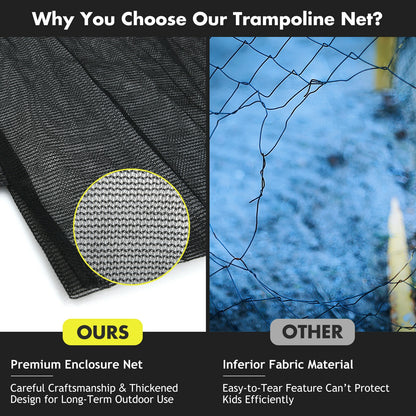 Trampoline Safety Replacement Protection Enclosure Net-15 ft