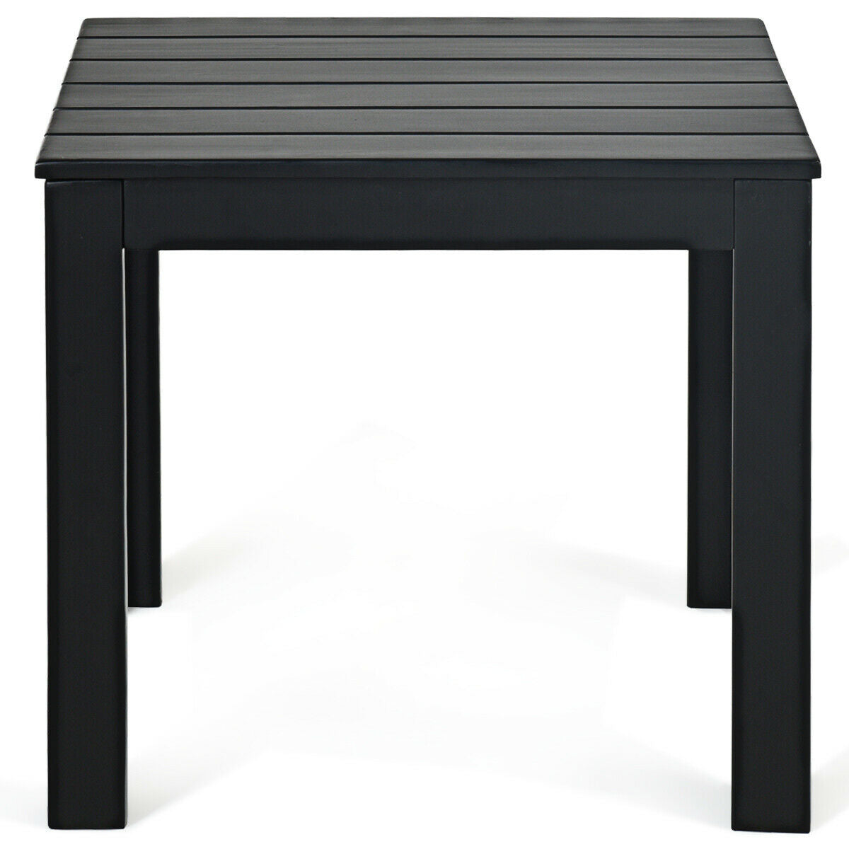 Wooden Square Patio Coffee Bistro Table-Black