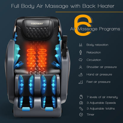Enjoyment 05 - 3D SL Track Thai Stretch Zero Gravity Full Body Massage Chair Recliner-Black