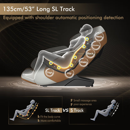 Relaxe Zero Gravity Shiatsu Massage Chair with Heating (SL-Track)-Peru