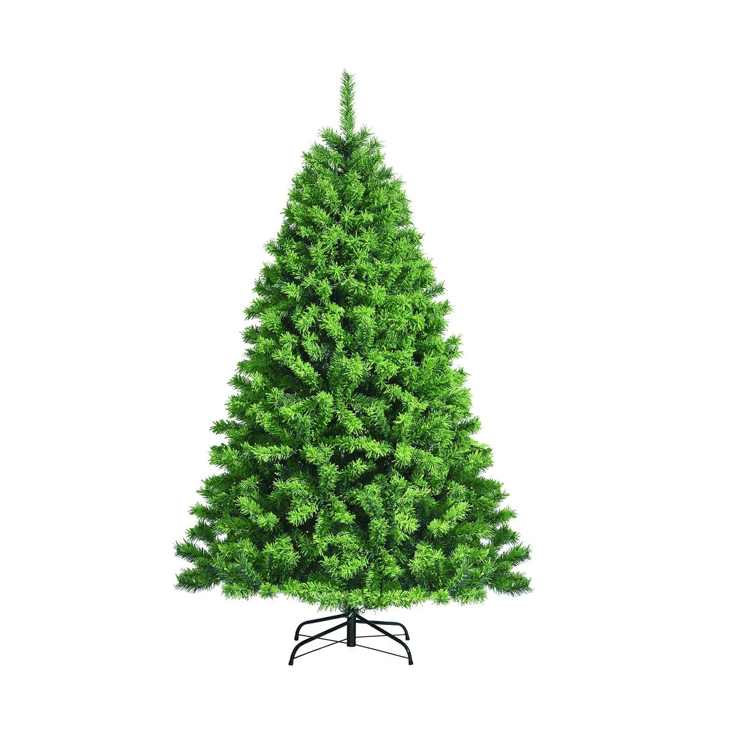 Snow Flocked Artificial Christmas Tree with Metal Stand-7.5'