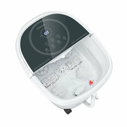 Foot Spa Bath Massager with 3-Angle Shower and Motorized Rollers-Blue