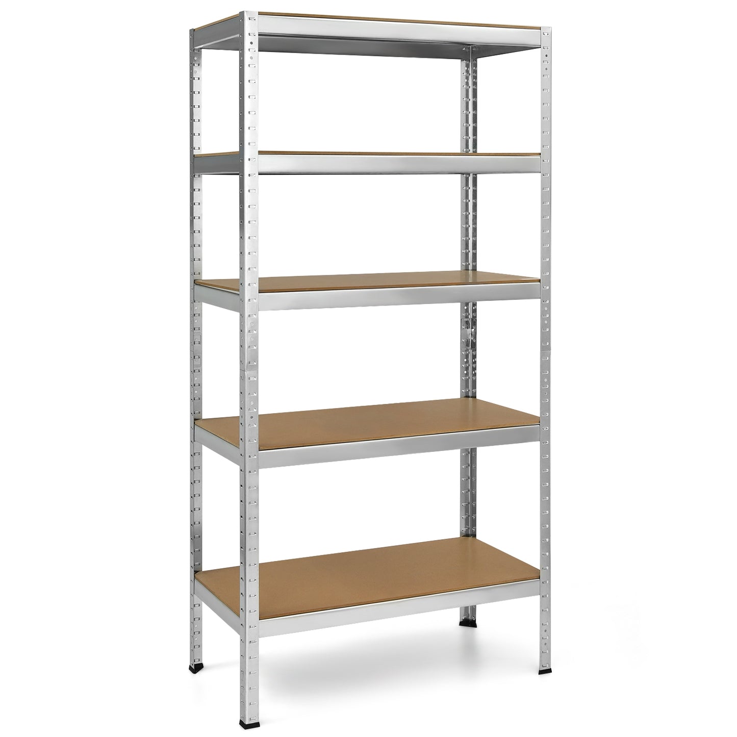 71 inch Heavy Duty Steel Adjustable 5 Level Storage Shelves-Black