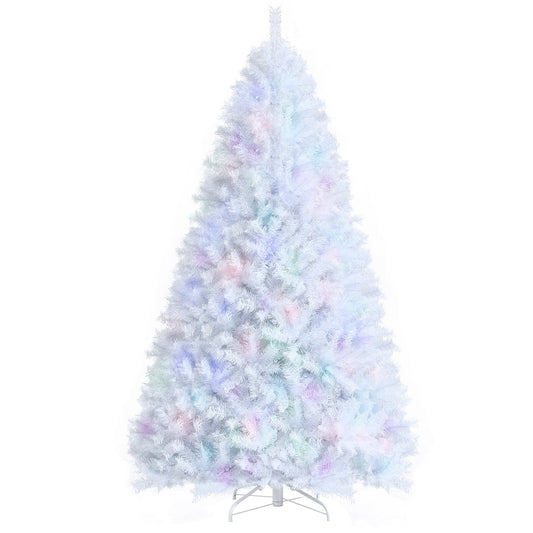 8 Feet Artificial Christmas Tree with 1636 Iridescent Branch Tips