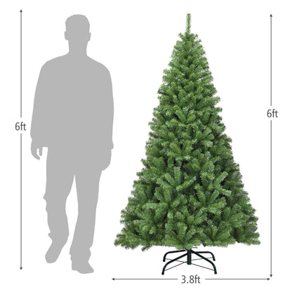 Premium Artificial Hinged PVC Christmas Tree with Metal Stand-6 ft