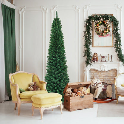 PVC Artificial Slim Pencil Christmas Tree-7'