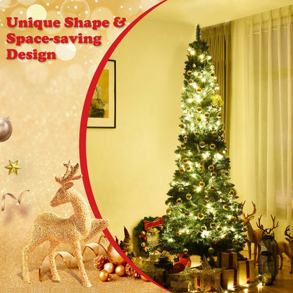 PVC Artificial Slim Pencil Christmas Tree-7'