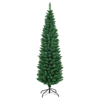 PVC Artificial Slim Pencil Christmas Tree-7'