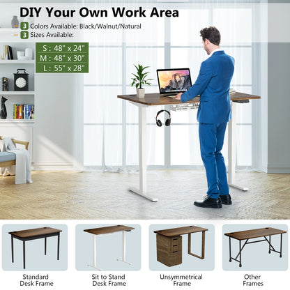 47 Inch x 30 Inch Universal Tabletop for Standard and Standing Desk Frame-M