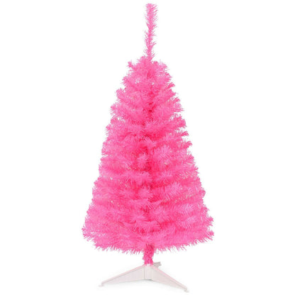 3 Feet Unlit Artificial Christmas Halloween Mini Tree with Plastic Stand-Black