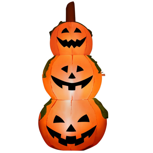 5.2 Feet Halloween Inflatable 3-Pumpkin Stack Ghost