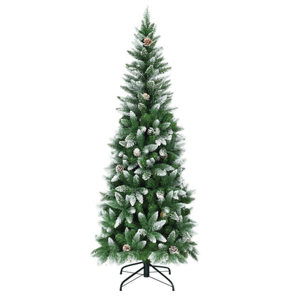 5 / 6 / 7.5 Feet Artificial Pencil Christmas Tree with Pine Cones