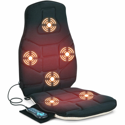 Seat Cushion Massager with Heat and 6 Vibration Motors for Home