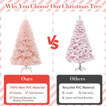 6/7 Feet Artificial Christmas Tree Hinged Full Fir Tree-6 Feet