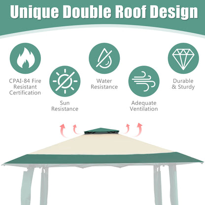13 Feet x 13 Feet Pop Up Canopy Tent Instant Outdoor Folding Canopy Shelter-Green