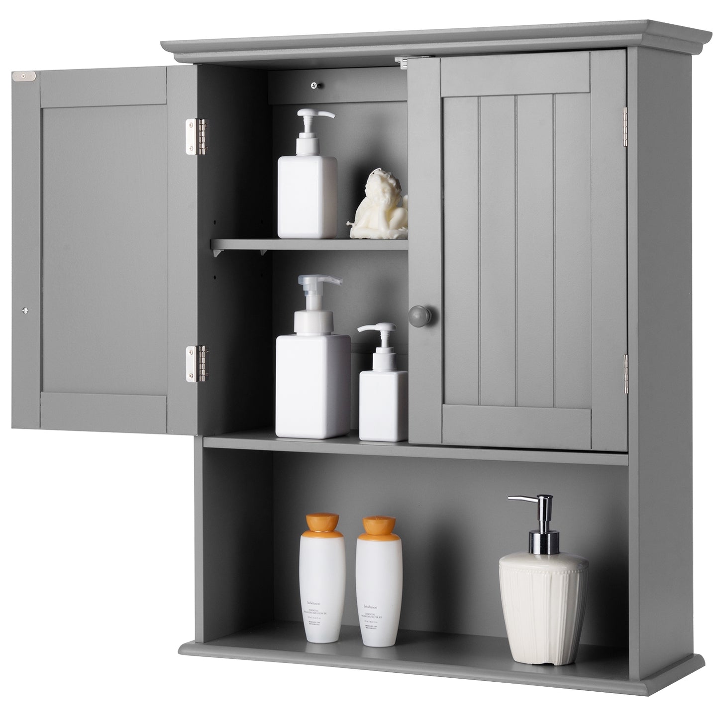 Wall Mount Bathroom Storage Cabinet-Dark Gray