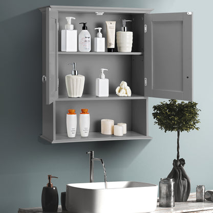 Wall Mount Bathroom Storage Cabinet-Dark Gray