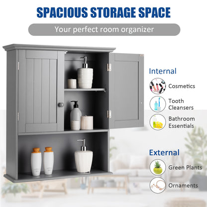Wall Mount Bathroom Storage Cabinet-Dark Gray