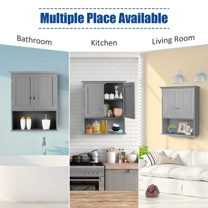 Wall Mount Bathroom Storage Cabinet-Dark Gray