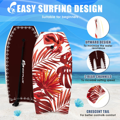 37 Inch Lightweight Surfboard With Fin EPS Core for Kids and Adults-M