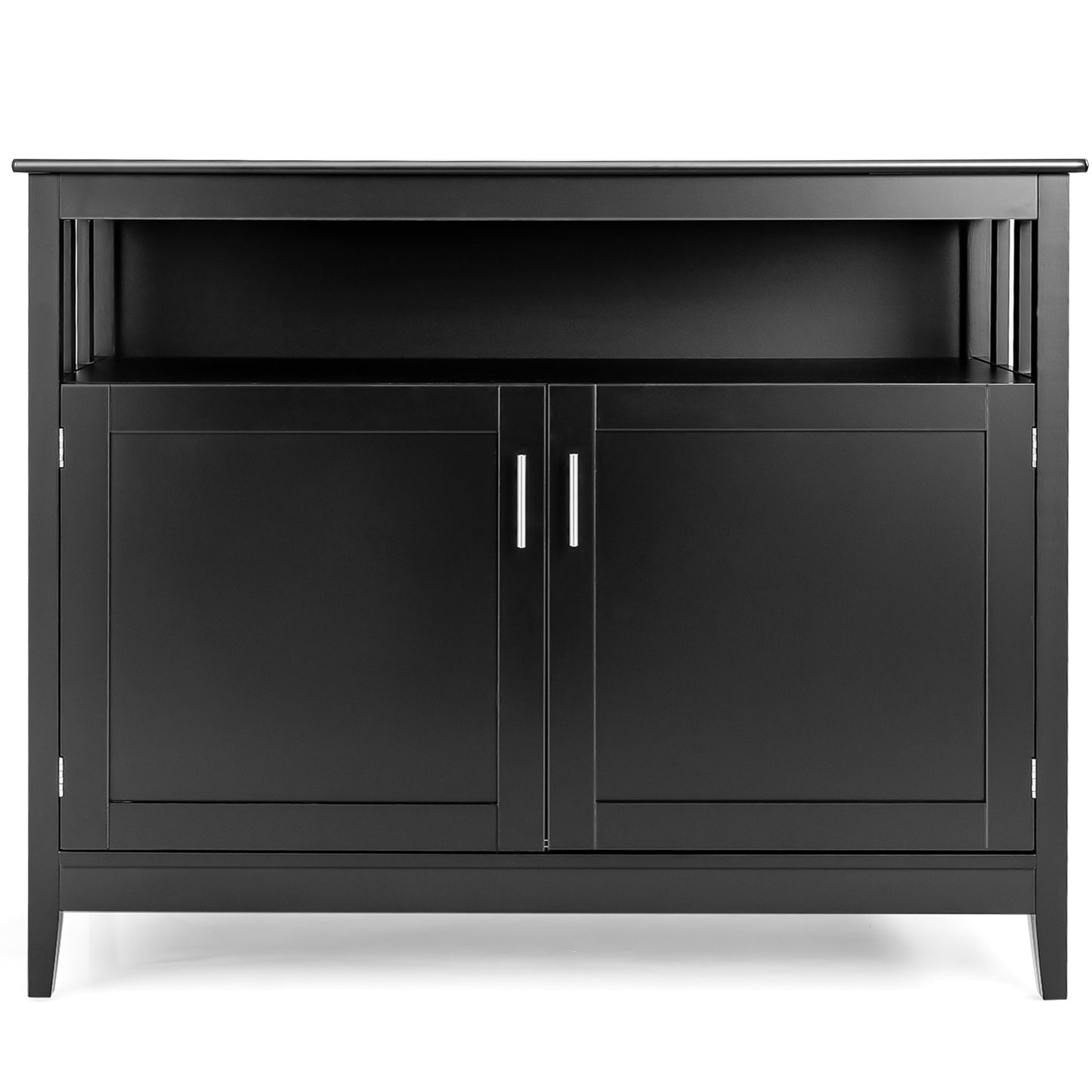 Modern Practical Wooden Kitchen Lockers with Large Storage Space-Black