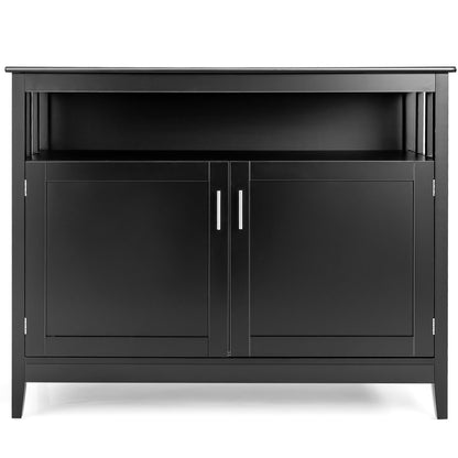 Modern Practical Wooden Kitchen Lockers with Large Storage Space-Black