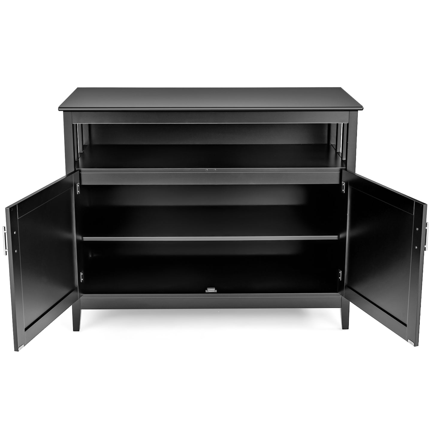 Modern Practical Wooden Kitchen Lockers with Large Storage Space-Black