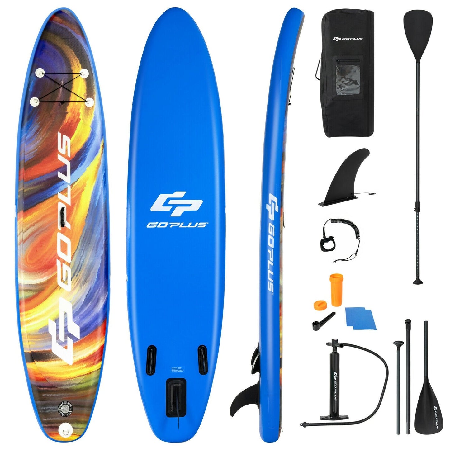 Inflatable Stand Up Paddle Board with Backpack Aluminum Paddle Pump-M size