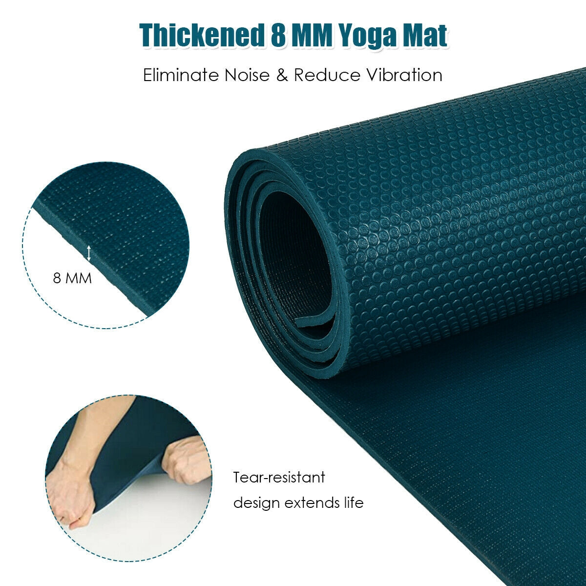 6 x 4 Feet Large Yoga Mat-Blue