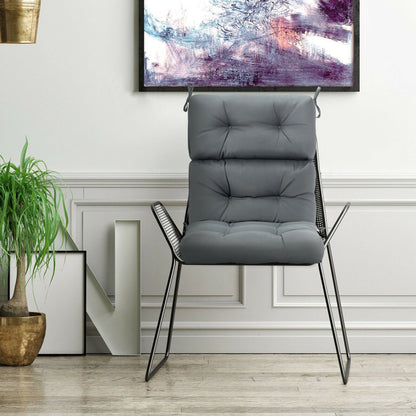 22 x 44 Inch Tufted Outdoor Patio Chair Seating Pad-Beige