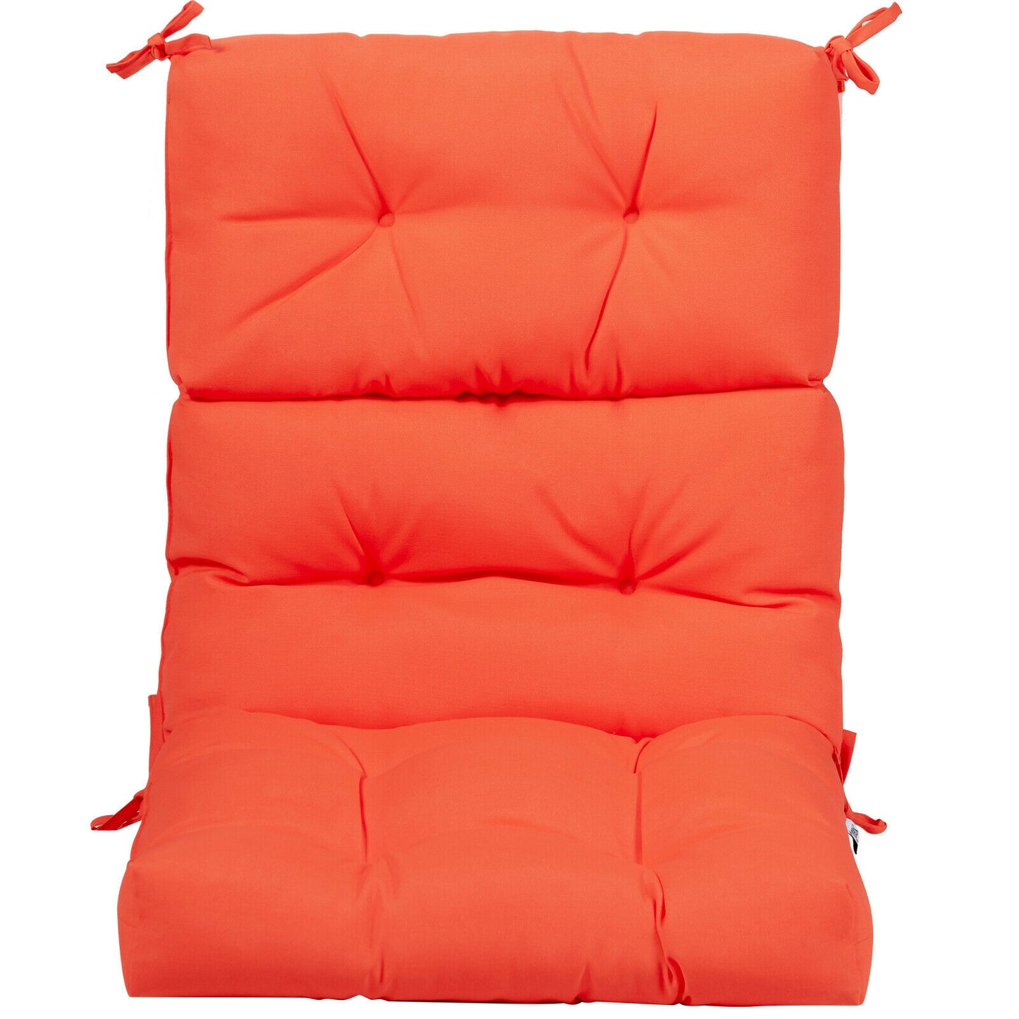 22 x 44 Inch Tufted Outdoor Patio Chair Seating Pad-Orange
