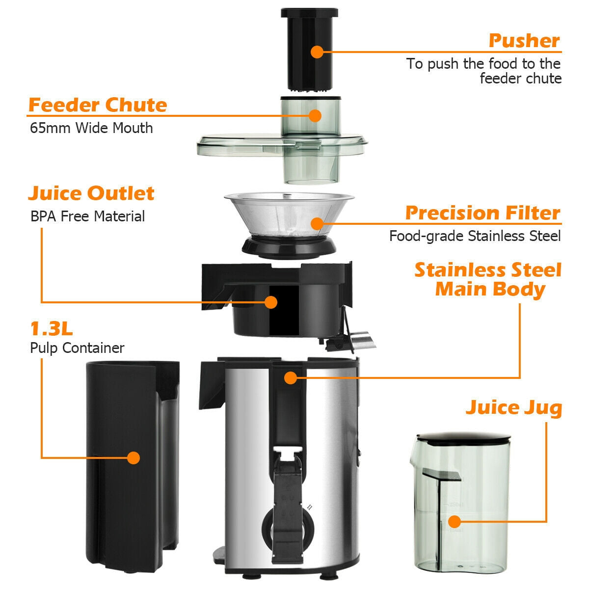 Centrifugal Juicer Machine Juicer Extractor Dual Speed