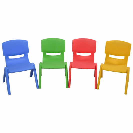 4-pack Colorful Stackable Plastic Children Chairs