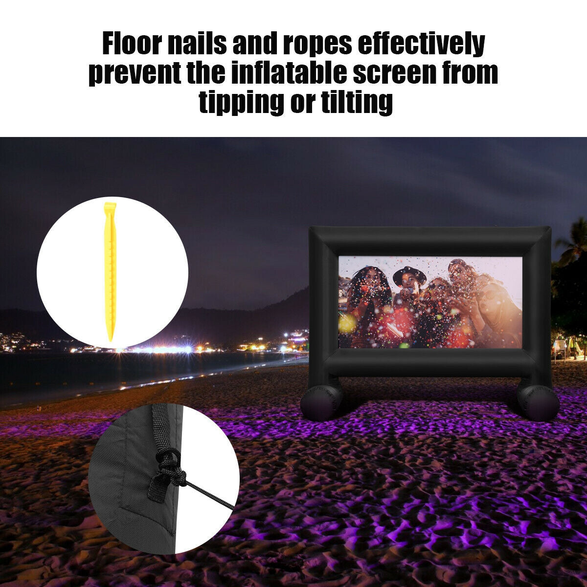 Inflatable Outdoor Movie Projector Screen with Blower-14'
