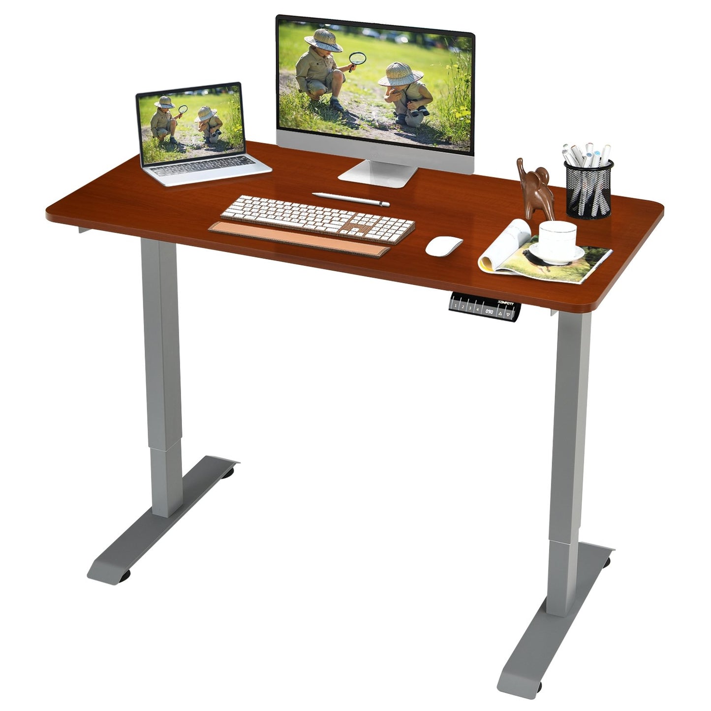 Electric Height Adjustable Standing Desk with Memory Controller-Black