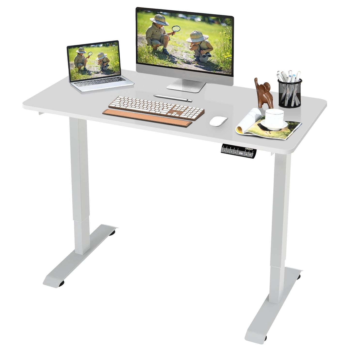 Electric Height Adjustable Standing Desk with Memory Controller-Black