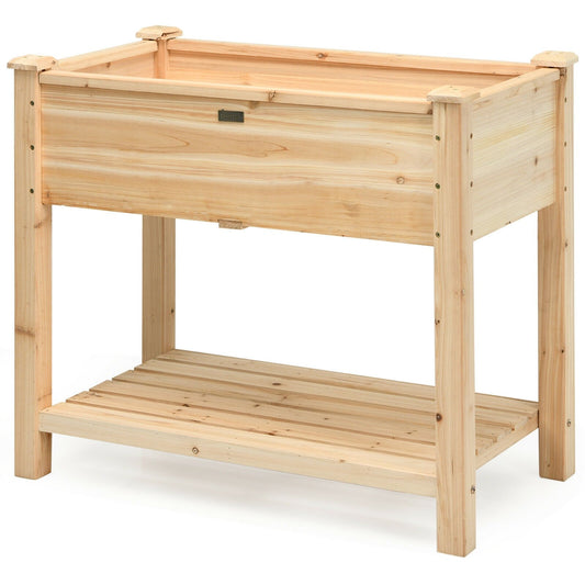 Raised Garden Elevated Wood Planter Box Stand