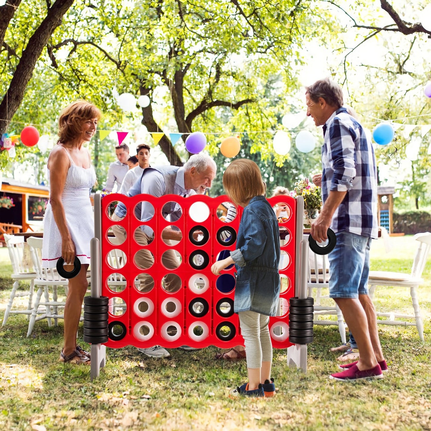 4-to-Score 4 in A Row Giant Game Set for Kids Adults Family Fun
