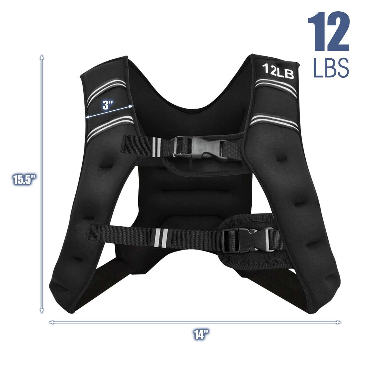 Training Weight Vest Workout Equipment with Adjustable Buckles and Mesh Bag-20 lbs