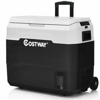 53 QT Portable Dual-Zone Car Refrigerator-White