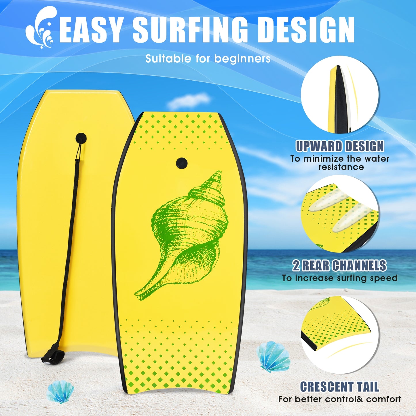 Super Lightweight Surfing Bodyboard-M