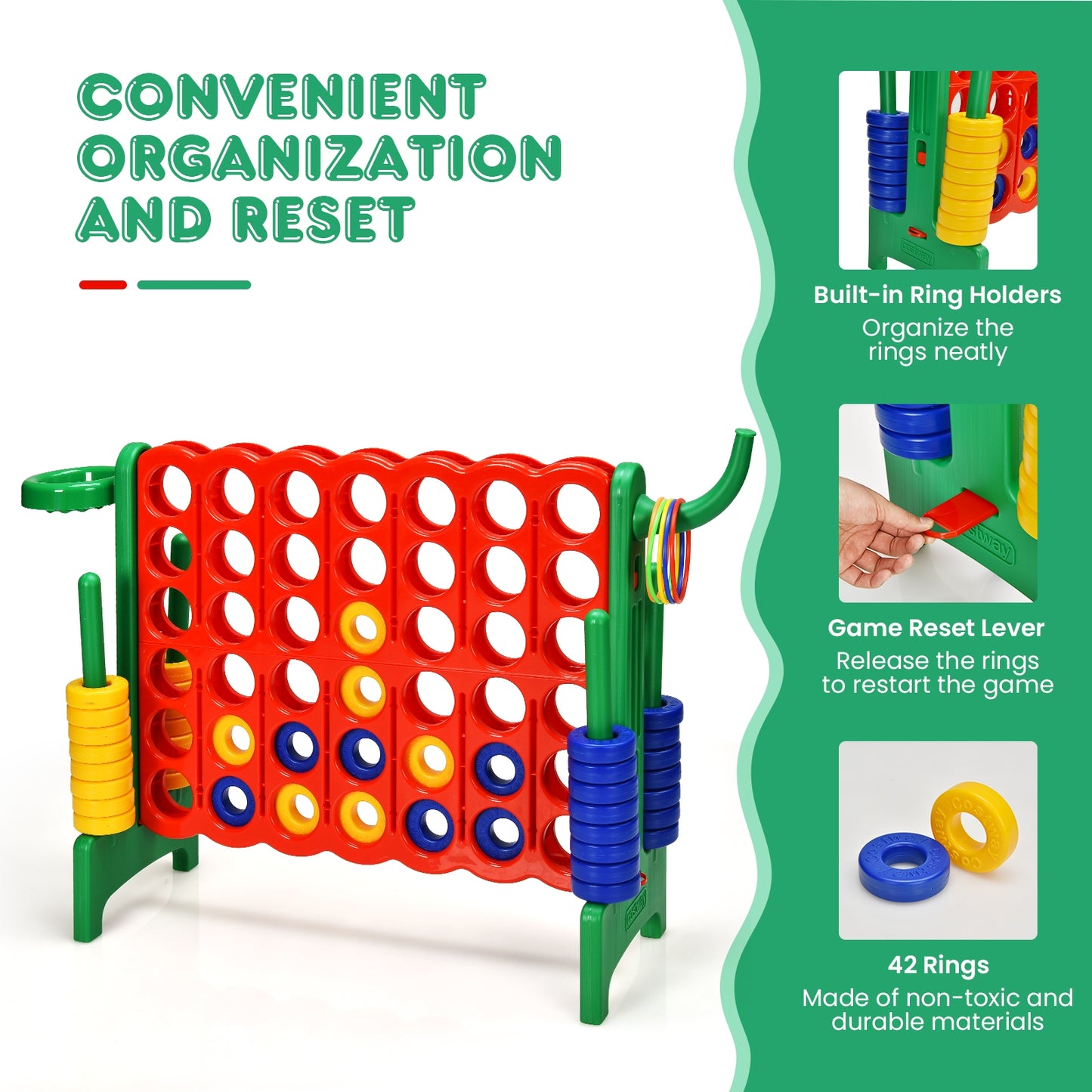 2.5ft 4-to-Score Giant Game Set-Green