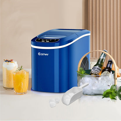 Mini Portable Compact Electric Ice Maker Machine-Black