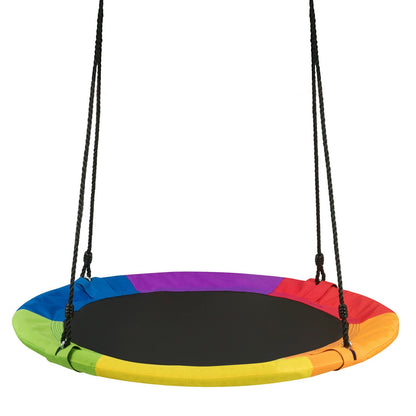 40 Inch 770 lbs Flying Saucer Tree Swing Kids Gift with 2 Tree Hanging Straps-Blue