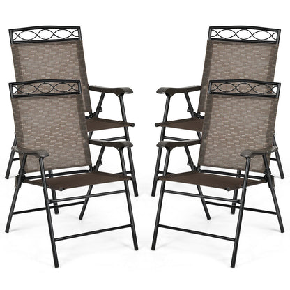 Set of 4 Patio Folding Chairs