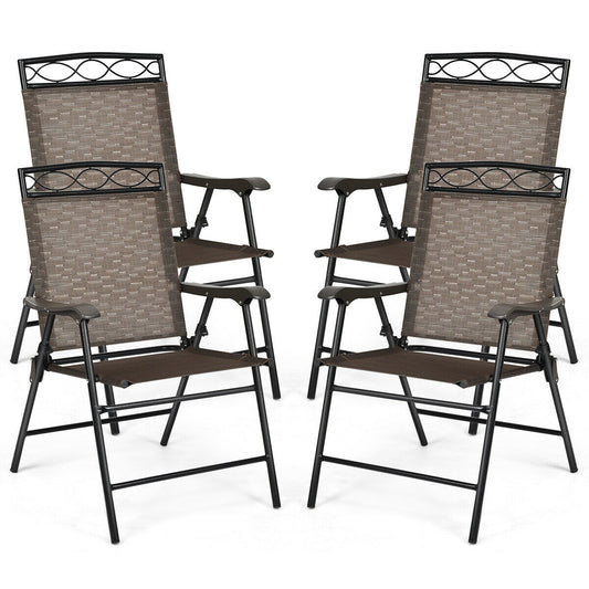 Set of 4 Patio Folding Chairs
