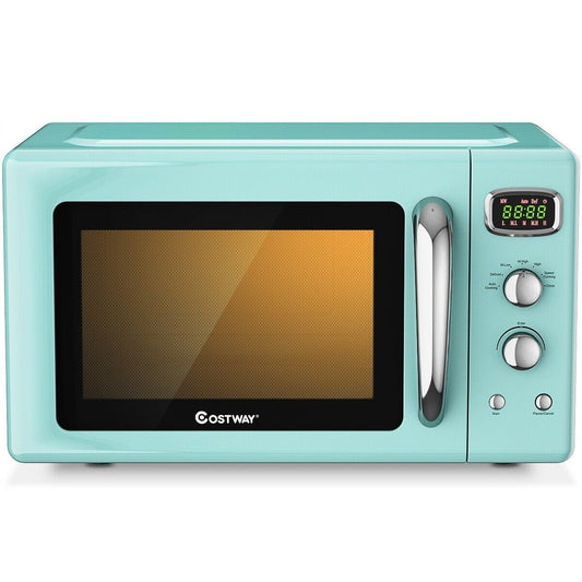 0.9 Cu.ft Retro Countertop Compact Microwave Oven-Green