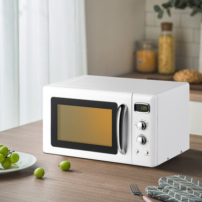 0.9 Cu.ft Retro Countertop Compact Microwave Oven-Green